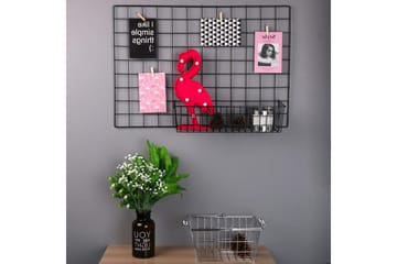 Decorative Metal Wall Accessory 16x38 - Svart - Förvaring - Småförvaring - Förvaringskorg - Trådkorg