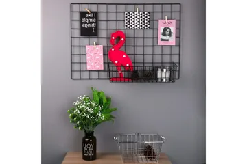 Decorative Metal Wall Accessory 16x38 - Svart - Förvaring - Småförvaring - Förvaringskorg - Trådkorg