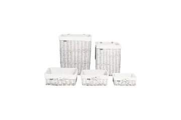 Tvättkorgar Ella Vit - Vit - Förvaring - Klädförvaring - Tvättkorg