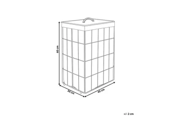 Tvättkorgar Mirissa Svart/vit/ljus trä - Svart/vit/ljus trä - Förvaring - Klädförvaring - Tvättkorg