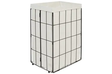 Tvättkorgar Mirissa Svart/vit/ljus trä - Svart/vit/ljus trä - Förvaring - Klädförvaring - Tvättkorg