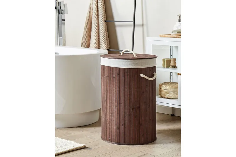 Tvättkorgar Sannar Brun/Vit - Brun/Vit - Förvaring - Klädförvaring - Tvättkorg