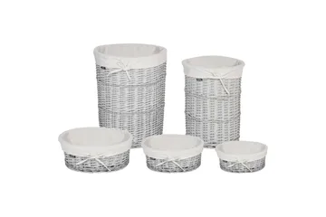 Tvättkorgar Vakari Vit/Grå - Vit/Grå - Förvaring - Småförvaring - Förvaringskorg