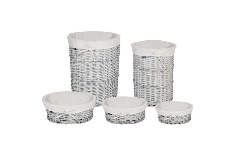 Tvättkorgar Vakari Vit/Grå - Vit/Grå - Förvaring - Småförvaring - Förvaringskorg