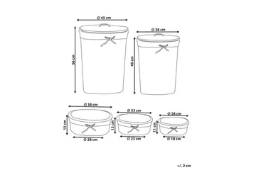 Tvättkorgar Vakari Vit/Grå - Vit/Grå - Förvaring - Småförvaring - Förvaringskorg