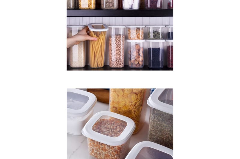 Avanna Förvaringslådor 10 cm - Vit - Förvaring - Småförvaring - Förvaringslåda - Plastback & plastlåda