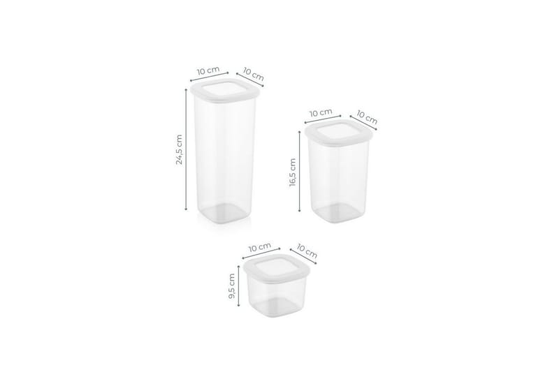 Avanna Förvaringslådor 10 cm - Vit - Förvaring - Småförvaring - Förvaringslåda - Plastback & plastlåda