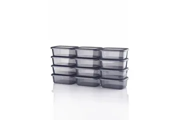 Förvaringslådeset (12 delar) Ornel Antracit - Antracit - Förvaring - Småförvaring - Förvaringslåda - Plastback & plastlåda