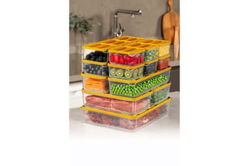 Förvaringslådeset (15 delar) Soyam 15 Orange - Mörk Orange - Förvaring - Småförvaring - Förvaringslåda - Plastback & plastlåda
