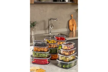 Förvaringslådeset (16 delar) Rasalas16 Antracit - Antracit - Förvaring - Småförvaring - Förvaringslåda - Plastback & plastlåda