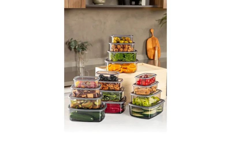 Förvaringslådeset (16 delar) Rasalas16 Antracit - Antracit - Förvaring - Småförvaring - Förvaringslåda - Plastback & plastlåda