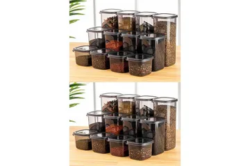 Förvaringslådeset (24 delar) Soyal Antracit - Antracit - Förvaring - Småförvaring - Förvaringslåda - Plastback & plastlåda