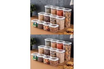 Förvaringslådeset (24 delar) Syril Vit - Vit - Förvaring - Småförvaring - Förvaringslåda - Plastback & plastlåda