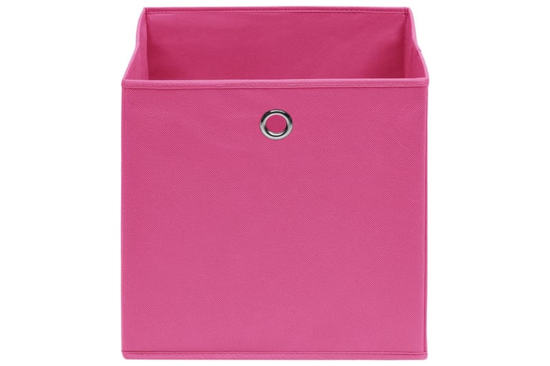 Förvaringslådor 10 st rosa 32x32x32 cm tyg - Rosa - Förvaringslåda