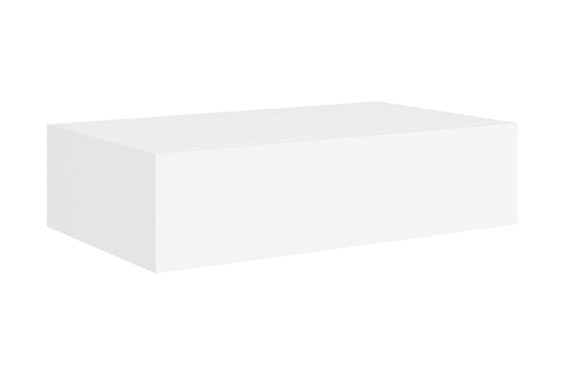 Väggmonterad låda 2 st vit 40x23,5x10 cm MDF - Vit - Förvaringslåda