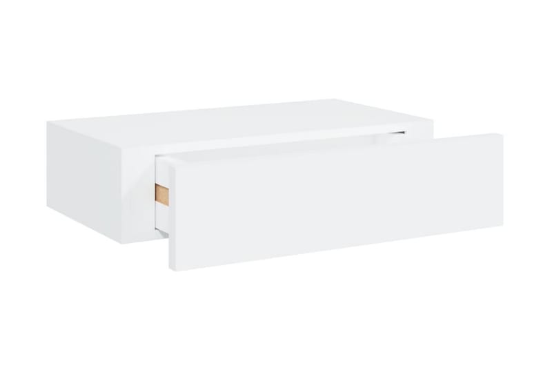 Väggmonterad låda 2 st vit 40x23,5x10 cm MDF - Vit - Förvaringslåda