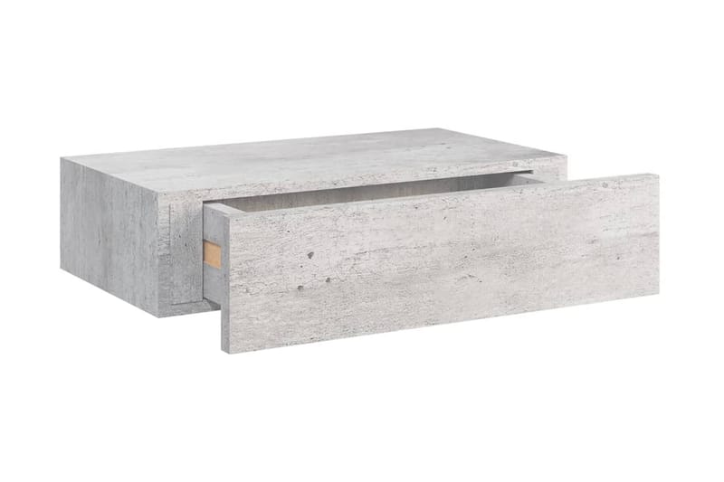 Väggmonterad låda betonggrå 40x23,5x10 cm MDF - Betonggrå - Förvaringslåda