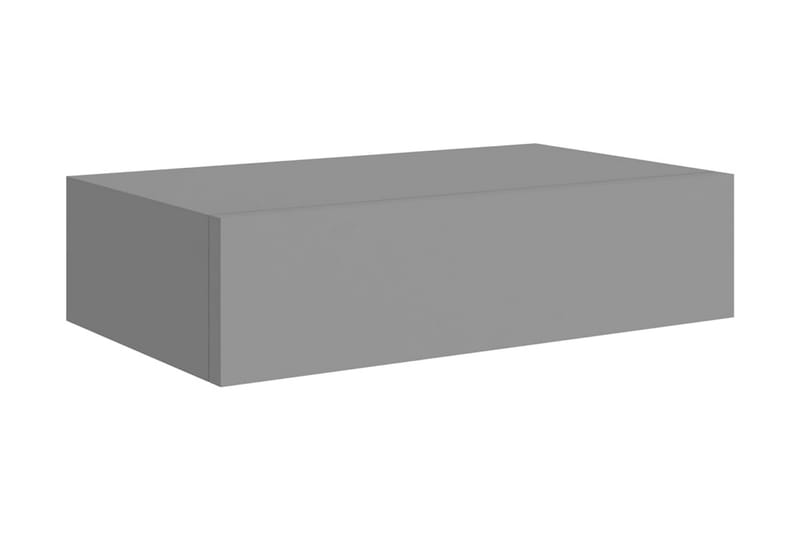 Väggmonterad låda svart 40x23,5x10 cm MDF - Grå - Förvaringslåda
