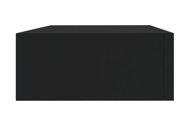 Väggmonterad låda svart 40x23,5x10 cm MDF - Svart - Förvaringslåda