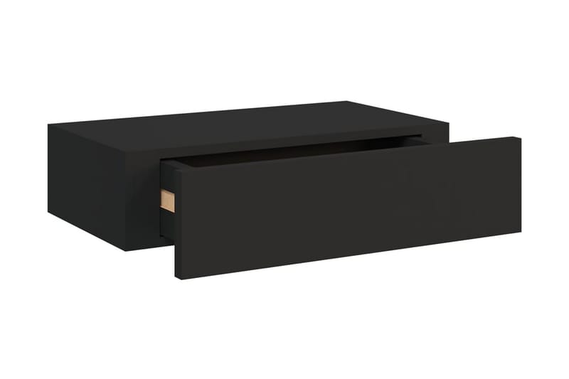 Väggmonterade lådor svart 2 st 40x23,5x10 cm MDF - Svart - Förvaringslåda