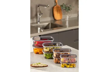 Förvaringslådesats (8 delar) Rasalas8 Antracit - Mörkgrå - Förvaring - Småförvaring - Förvaringslåda