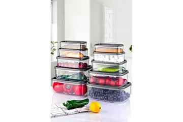 Förvaringslådeset (10 delar) Quantis Transparent - Ivory - Förvaring - Småförvaring