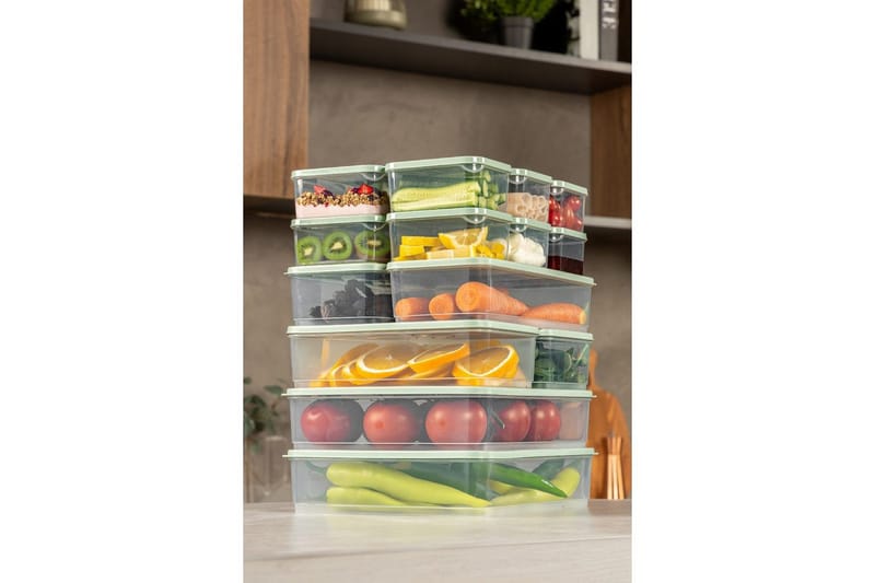 Förvaringslådeset (18 delar) Soyam 18 Mint - Mintgrön - Förvaring - Småförvaring