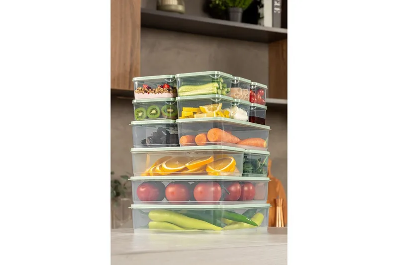 Förvaringslådeset (18 delar) Soyam 18 Mint - Mintgrön - Förvaring - Småförvaring