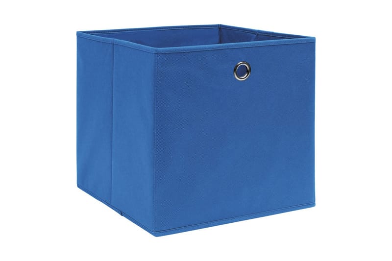 Förvaringslådor 10 st non-woven tyg 28x28x28 cm blå - Blå - Förvaringslåda