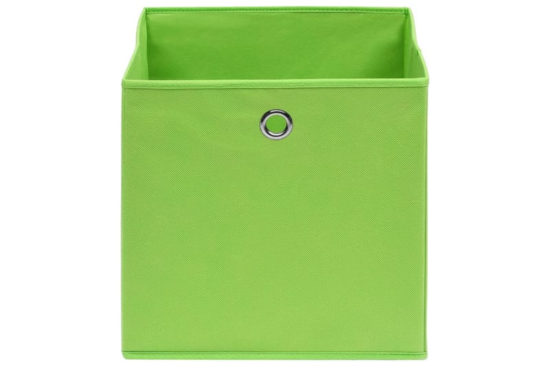 Förvaringslådor 10 st non-woven tyg 28x28x28 cm grön - Grön - Förvaringslåda