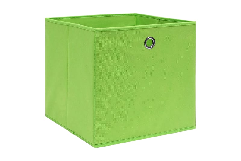 Förvaringslådor 4 st grön 32x32x32 cm tyg - Grön - Förvaringslåda