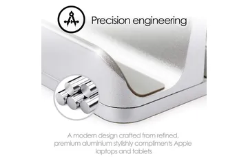 Bordsställ Desire2 2-in-1 Justerbar Aluminium - Silver - Förvaring - Småförvaring - Förvaringsställ - Laptopställ