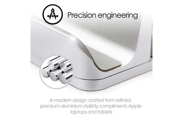 Bordsställ Desire2 2-in-1 Justerbar Aluminium - Silver - Förvaring - Småförvaring - Förvaringsställ - Laptopställ