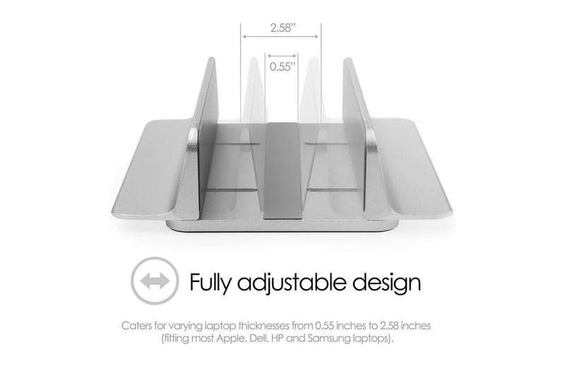 Bordsställ Desire2 för Mac/Ultrabooks - Silver - Förvaring - Småförvaring - Förvaringsställ - Laptopställ