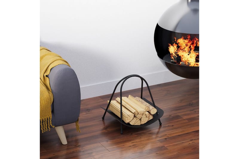 Dekorativt Metalltillbehör Mirven Svart - Svart - Förvaring - Småförvaring - Förvaringsställ - Vedställ & vedhylla