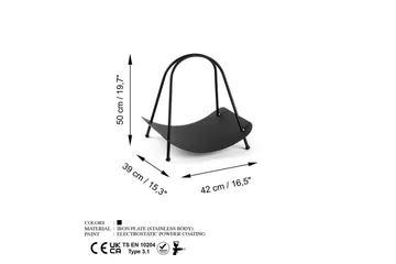 Dekorativt Metalltillbehör Mirven Svart - Svart - Förvaring - Småförvaring - Förvaringsställ - Vedställ & vedhylla