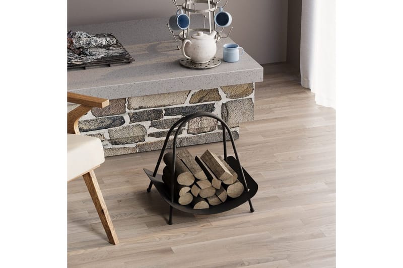 Dekorativt Metalltillbehör Mirven Svart - Svart - Förvaring - Småförvaring - Förvaringsställ - Vedställ & vedhylla