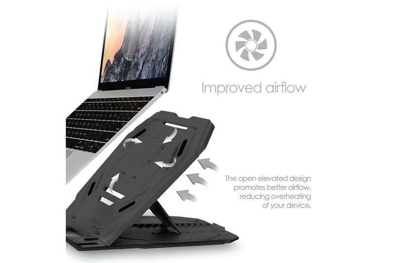 Laptopställ Desire2 2-in-1 360 Roterbar Svart - Svart - Förvaring - Småförvaring - Förvaringsställ - Laptopställ