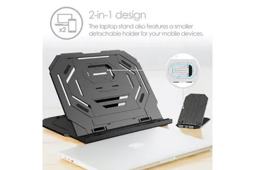 Laptopställ Desire2 2-in-1 360 Roterbar Svart - Svart - Förvaring - Småförvaring - Förvaringsställ - Laptopställ