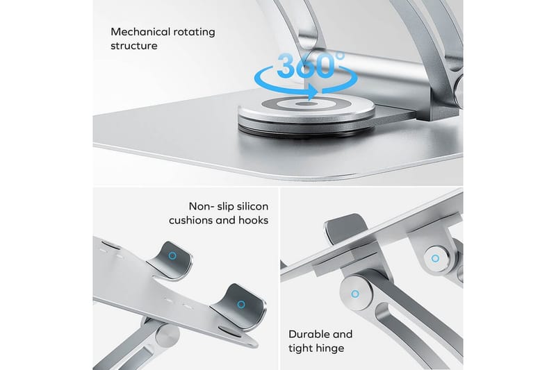 Laptopställ Desire2 Supreme Dual Pivot Plus Silver - Silver - Förvaring - Småförvaring - Förvaringsställ - Laptopställ