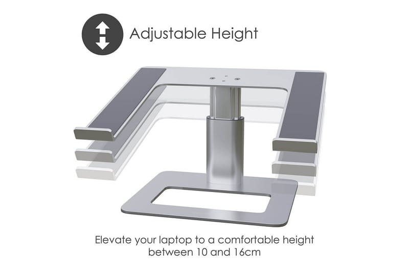 Laptopställ Desire2 Vertikalt Justerbart - Silver - Förvaring - Småförvaring - Förvaringsställ - Laptopställ