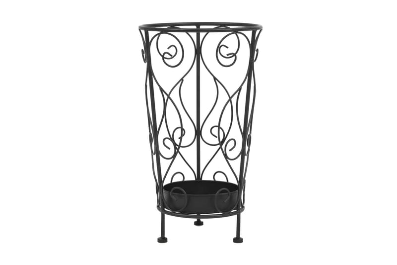 Paraplyställ vintage stil metall 26x46 cm svart - Paraplyställ