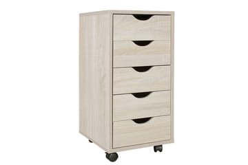 Rullkontejner Wohnling 5 lådor med folierad spånskiva och hjul, modern stil Sonoma - Sonoma - Förvaring - Småförvaring - Förvaringsställ - Laptopställ