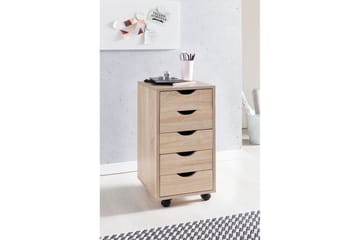 Rullkontejner Wohnling 5 lådor med folierad spånskiva och hjul, modern stil Sonoma - Sonoma - Förvaring - Småförvaring - Förvaringsställ - Laptopställ