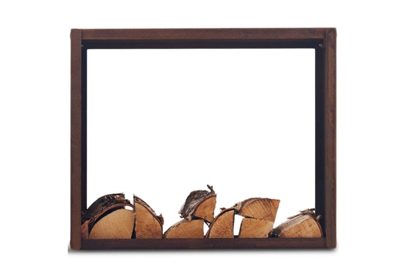 Vedhylla 3mm cortenstål 60x50 cm Brun - Lyfco - Förvaring - Småförvaring - Förvaringsställ - Vedställ & vedhylla