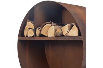Vedställ 3mm cortenstål 75x78 cm Brun - Lyfco - Förvaring - Småförvaring - Förvaringsställ - Vedställ & vedhylla