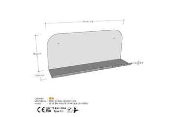 Faeryn Vägghylla 55 cm - Svart - Förvaring - Hylla