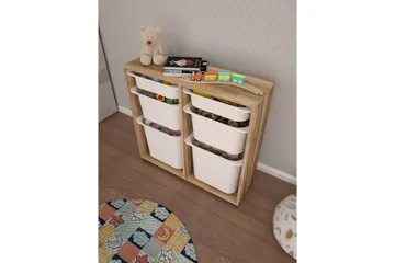 Flerfunktionsskåp Carla Valnöt Vit - Valnöt Vit - Förvaring - Småförvaring - Förvaringslåda