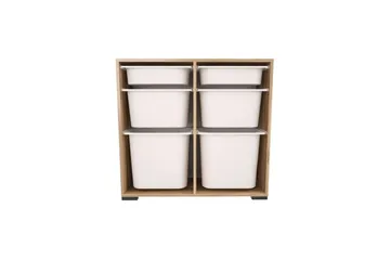 Flerfunktionsskåp Carla Valnöt Vit - Valnöt Vit - Förvaring - Småförvaring - Förvaringslåda