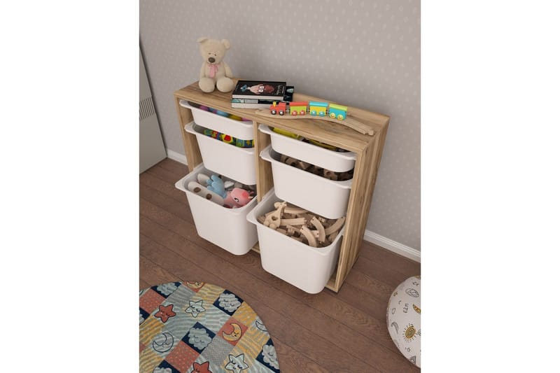 Flerfunktionsskåp Carla Valnöt Vit - Valnöt Vit - Förvaring - Småförvaring - Förvaringslåda